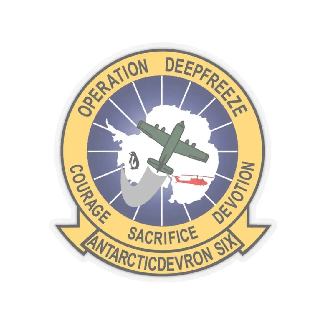 VXE 6 Puckered Penguins (U.S. Navy) STICKER Vinyl Kiss-Cut Decal 6 Inch Transparent - The Sticker Space