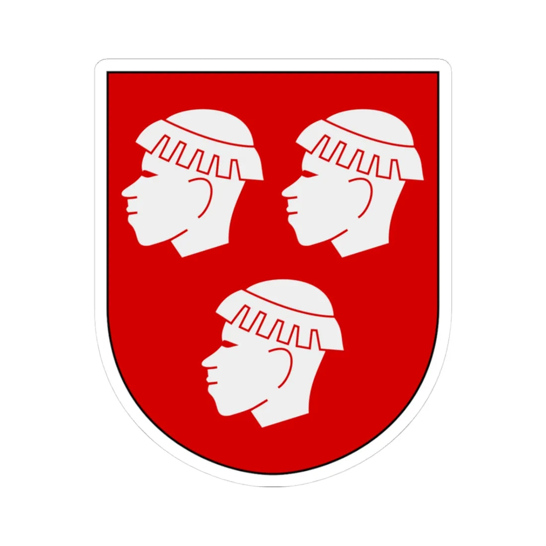 Växjö stift vapen (Sweden) (Coat of Arms) STICKER Vinyl Kiss-Cut Decal 3 Inch White - The Sticker Space