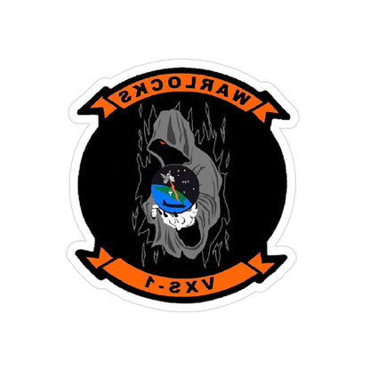 VXS 1 Warlocks (U.S. Navy) REVERSE PRINT Transparent STICKER-3" × 3"-The Sticker Space