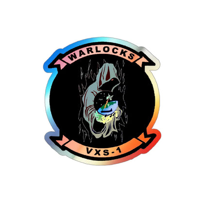 VXS 1 Warlocks (U.S. Navy) Holographic STICKER Die-Cut Vinyl Decal 3 Inch Holographic - The Sticker Space
