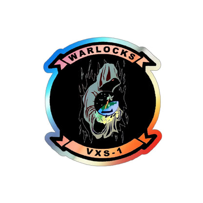 VXS 1 Warlocks (U.S. Navy) Holographic STICKER Die-Cut Vinyl Decal 4 Inch Holographic - The Sticker Space