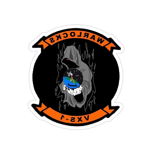 VXS 1 Warlocks (U.S. Navy) REVERSE PRINT Transparent Die-Cut STICKER 6 Inch Die-Cut Transparent - The Sticker Space