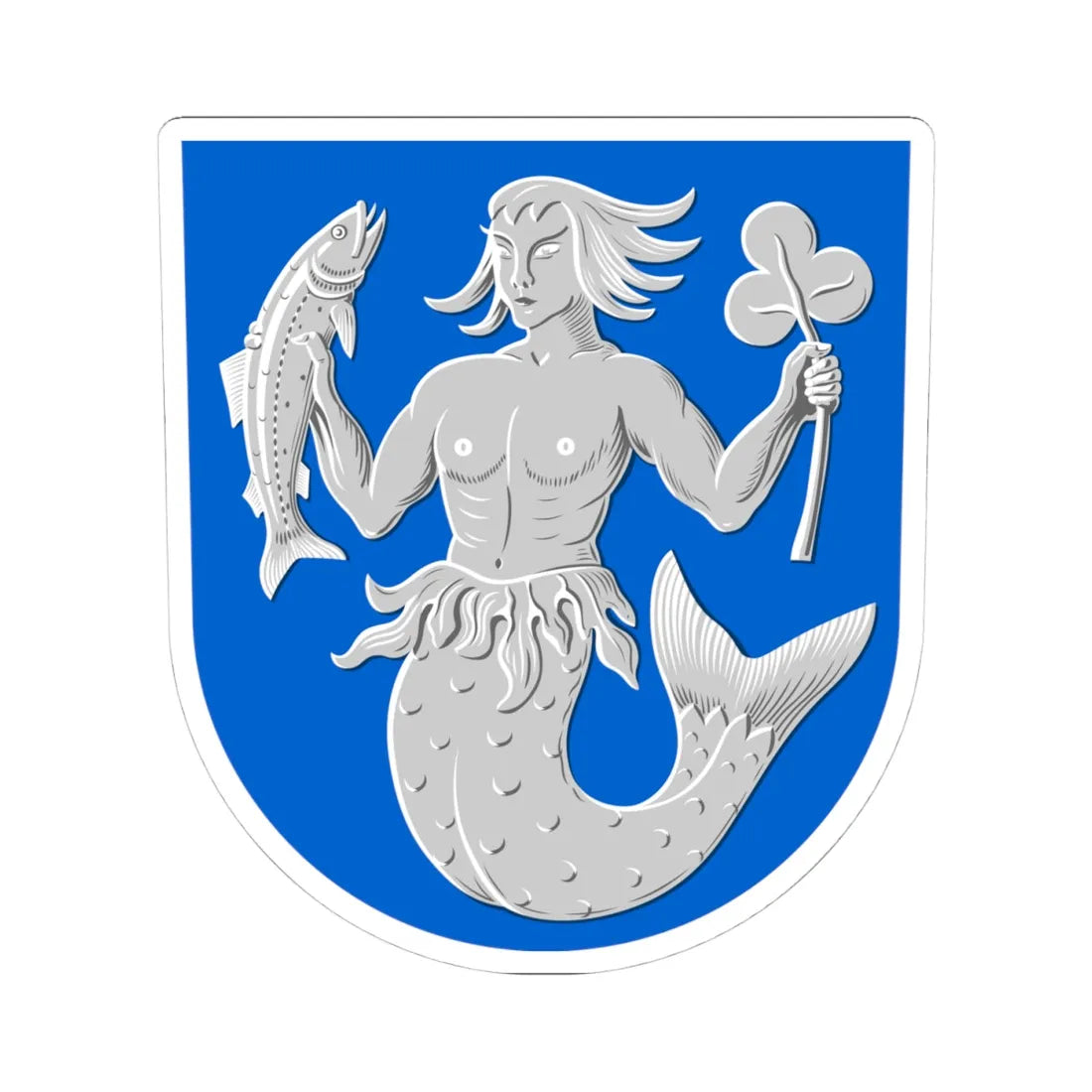 Vöyri-Maksamaa.vaakuna (Finland) (Coat of Arms) STICKER Vinyl Kiss-Cut Decal 4 Inch White - The Sticker Space