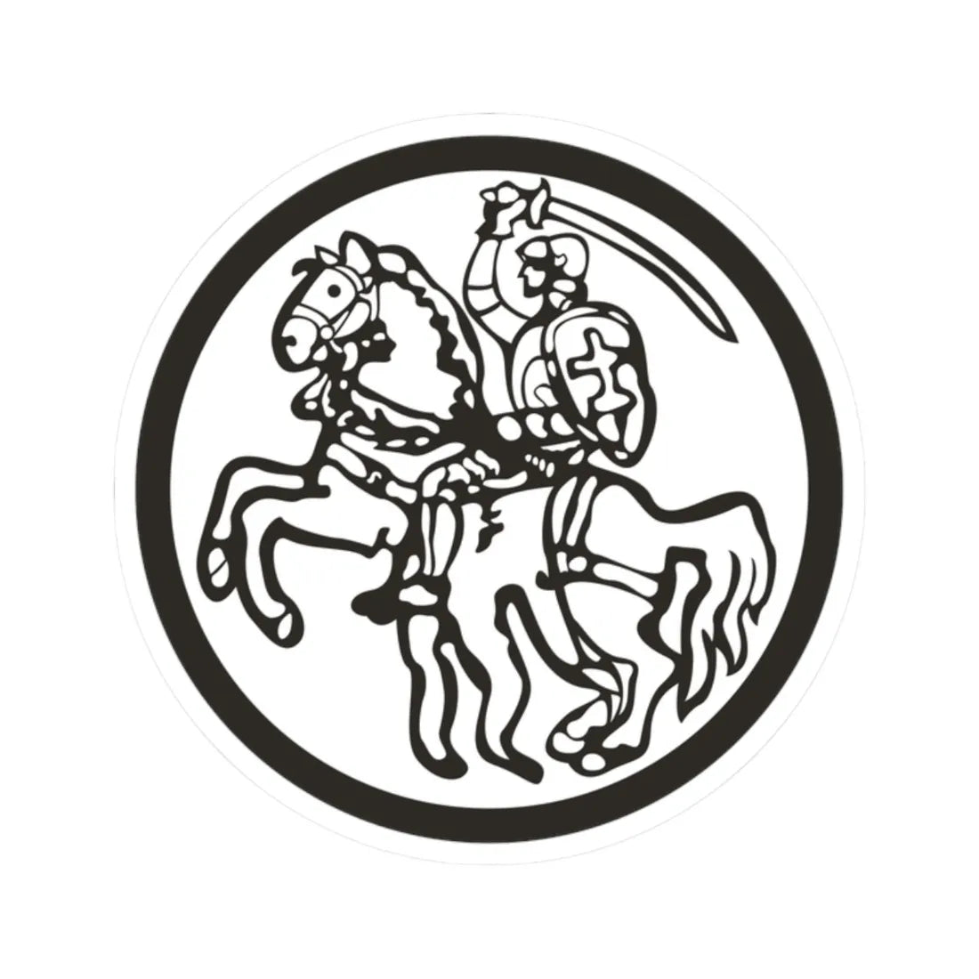 Vytis 1918 (Belarus) (Coat of Arms) STICKER Vinyl Kiss-Cut Decal 2 Inch White - The Sticker Space