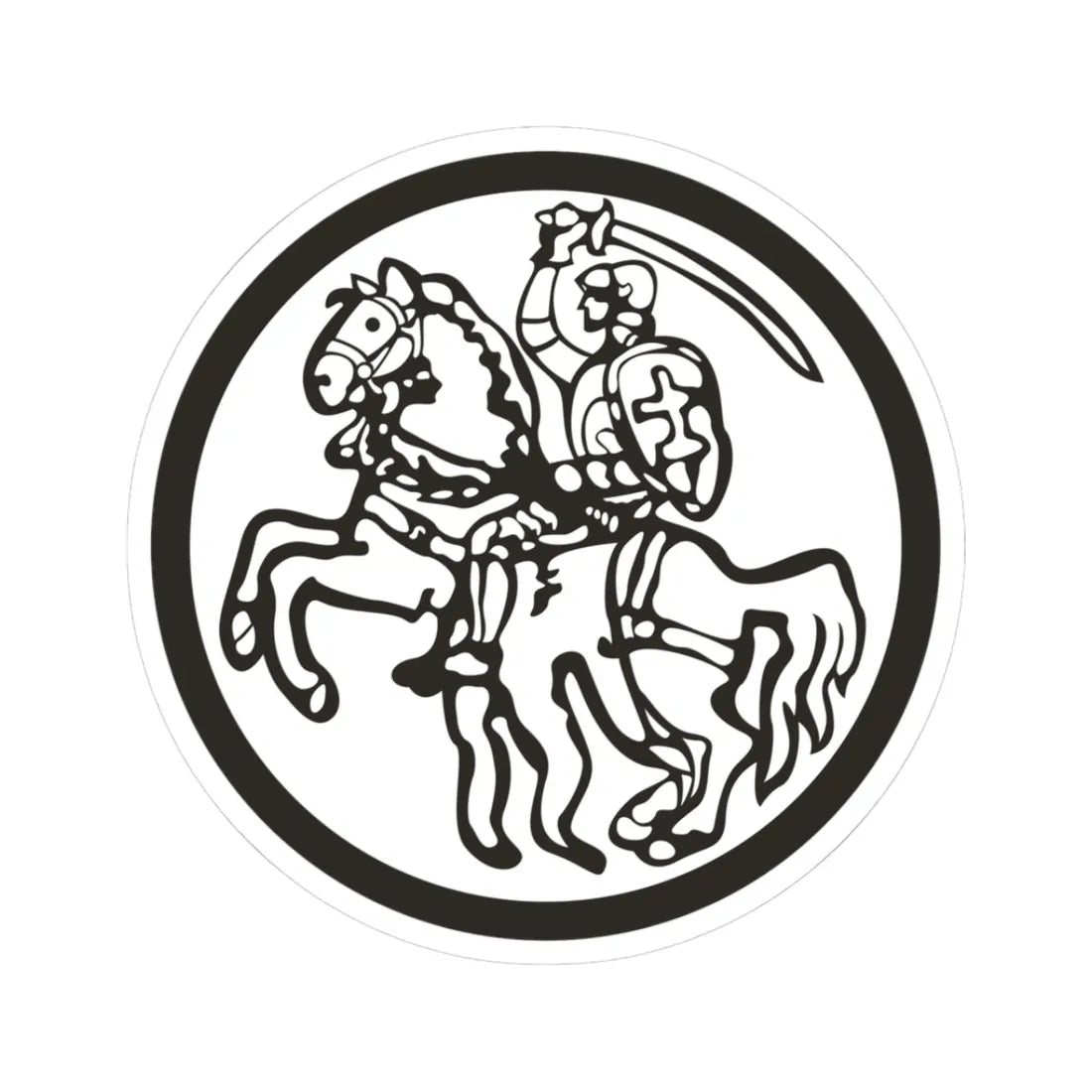 Vytis 1918 (Belarus) (Coat of Arms) STICKER Vinyl Kiss-Cut Decal 3 Inch White - The Sticker Space