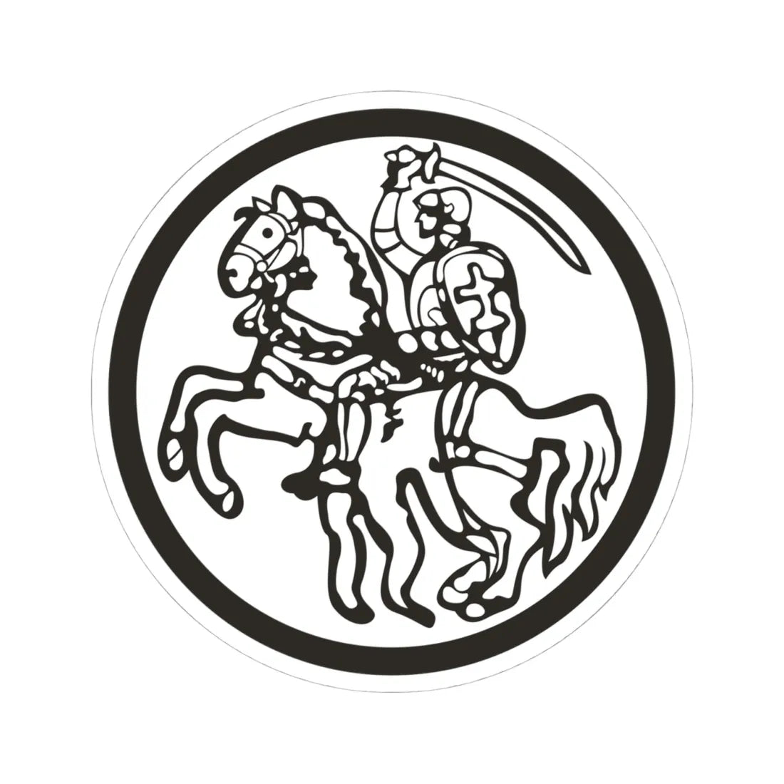 Vytis 1918 (Belarus) (Coat of Arms) STICKER Vinyl Kiss-Cut Decal 4 Inch White - The Sticker Space