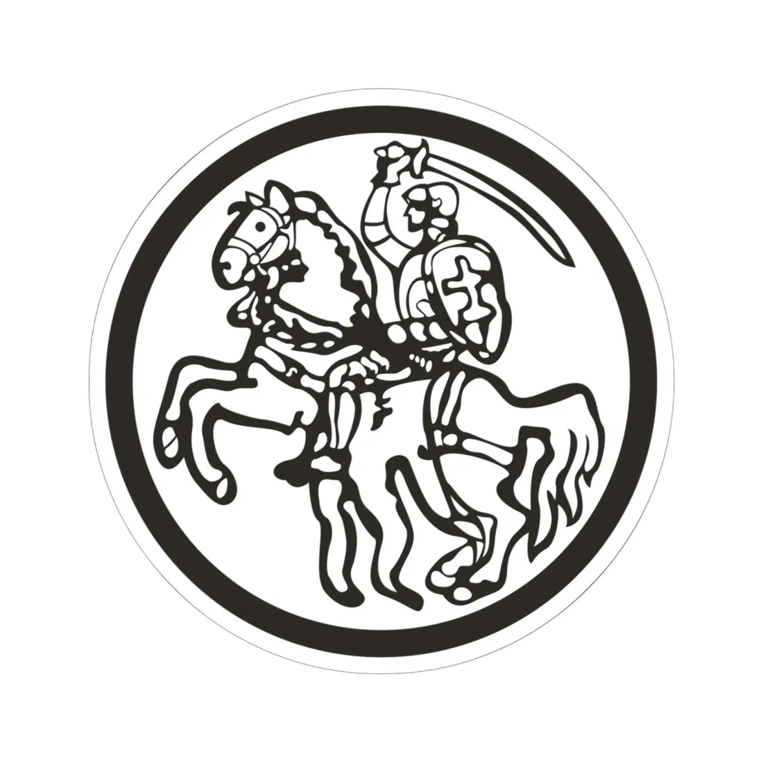 Vytis 1918 (Belarus) (Coat of Arms) STICKER Vinyl Kiss-Cut Decal 6 Inch White - The Sticker Space