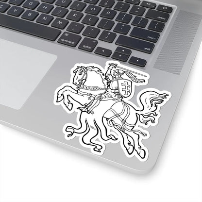 Vytis of Antanas Žmuidzinavičius 1917 - white (Lithuania) (Coat of Arms) STICKER Vinyl Kiss-Cut Decal - The Sticker Space