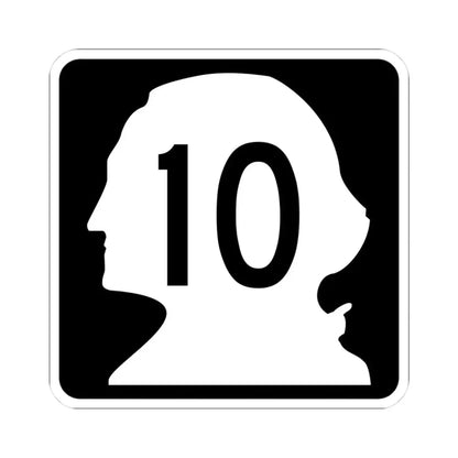 WA-10 (Washington) (Road Sign) STICKER Vinyl Kiss-Cut Decal 3 Inch White - The Sticker Space