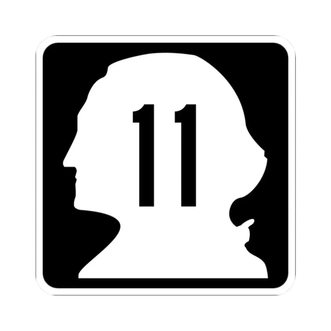 WA-11 (Washington) (Road Sign) STICKER Vinyl Kiss-Cut Decal 2 Inch White - The Sticker Space