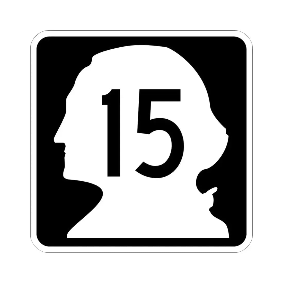 WA-15 (Washington) (Road Sign) STICKER Vinyl Kiss-Cut Decal 6 Inch White - The Sticker Space
