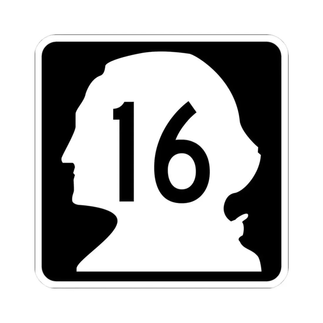 WA-16 (Washington) (Road Sign) STICKER Vinyl Kiss-Cut Decal 3 Inch White - The Sticker Space