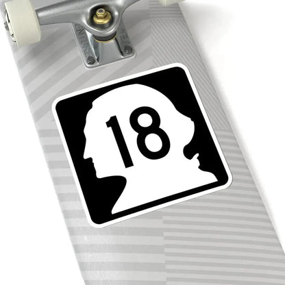 WA-18 (Washington) (Road Sign) STICKER Vinyl Kiss-Cut Decal - The Sticker Space