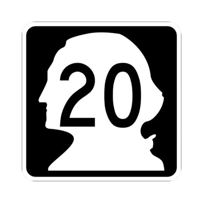 WA-20 (Washington) (Road Sign) STICKER Vinyl Kiss-Cut Decal 2 Inch White - The Sticker Space