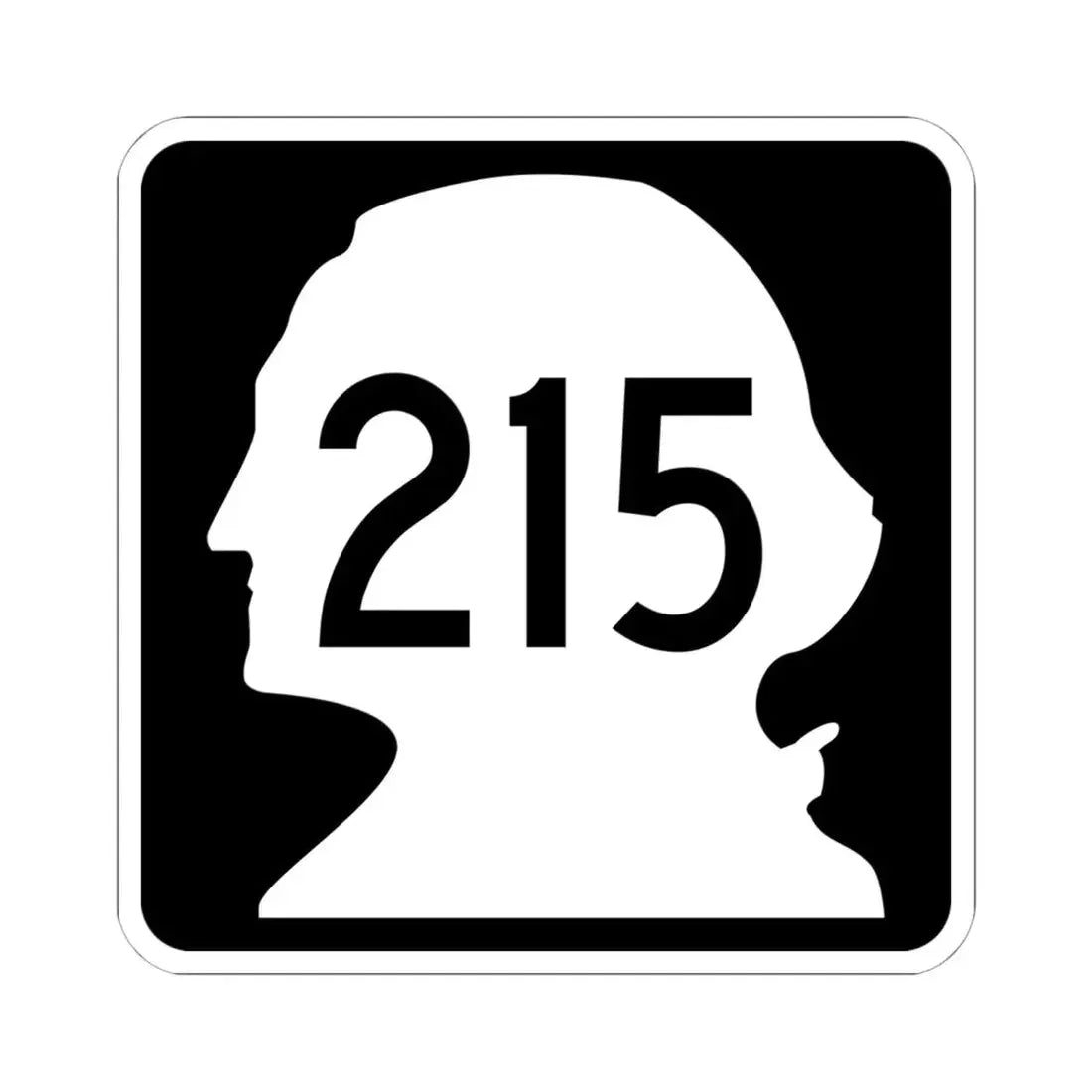 WA-215 (Washington) (Road Sign) STICKER Vinyl Kiss-Cut Decal 6 Inch White - The Sticker Space