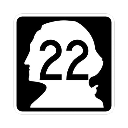 WA-22 (Washington) (Road Sign) STICKER Vinyl Kiss-Cut Decal 3 Inch White - The Sticker Space