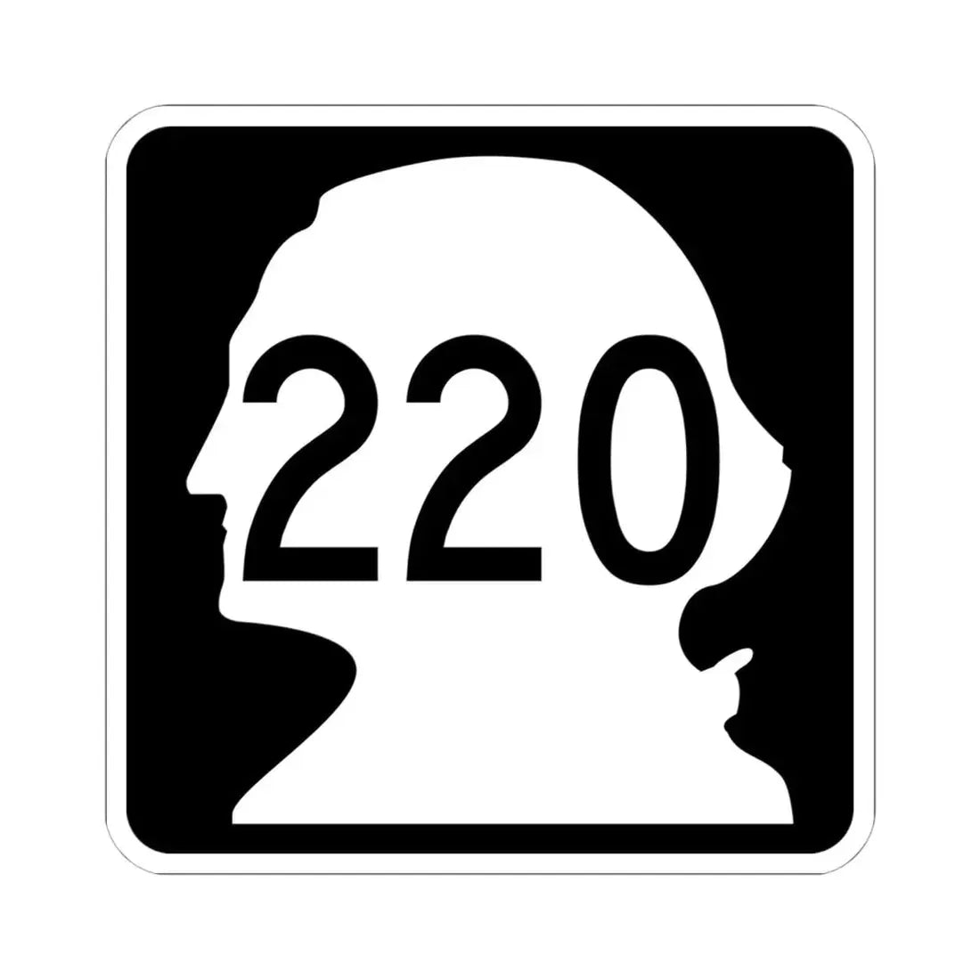 WA-220 (Washington) (Road Sign) STICKER Vinyl Kiss-Cut Decal 6 Inch White - The Sticker Space