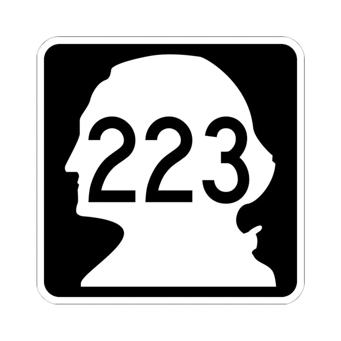 WA-223 (Washington) (Road Sign) STICKER Vinyl Kiss-Cut Decal 6 Inch White - The Sticker Space
