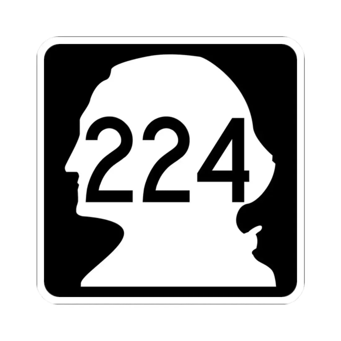 WA-224 (Washington) (Road Sign) STICKER Vinyl Kiss-Cut Decal 2 Inch White - The Sticker Space