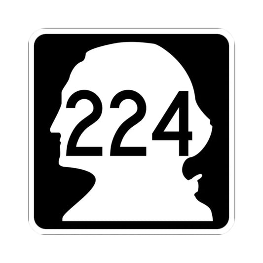 WA-224 (Washington) (Road Sign) STICKER Vinyl Kiss-Cut Decal 2 Inch White - The Sticker Space