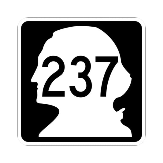 WA-237 (Washington) (Road Sign) STICKER Vinyl Kiss-Cut Decal 2 Inch White - The Sticker Space