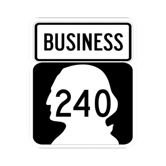 WA-240 Business (Washington) (Road Sign) STICKER Vinyl Kiss-Cut Decal 2 Inch White - The Sticker Space