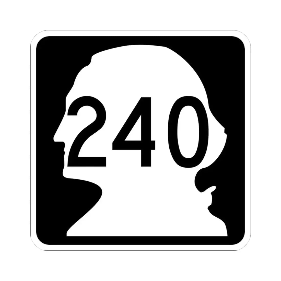 WA-240 (Washington) (Road Sign) STICKER Vinyl Kiss-Cut Decal 3 Inch White - The Sticker Space