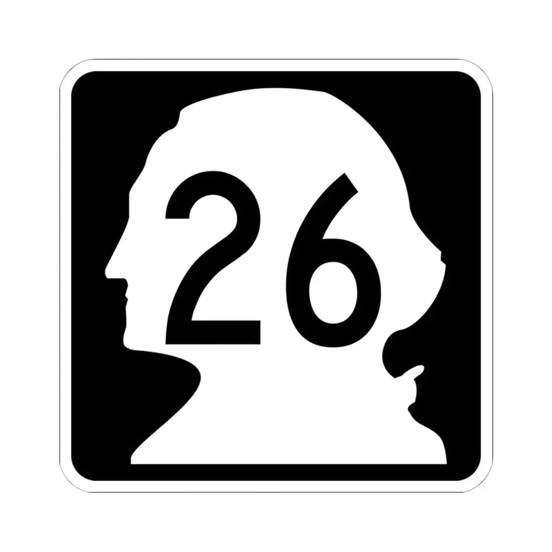 WA-26 (Washington) (Road Sign) STICKER Vinyl Kiss-Cut Decal 6 Inch White - The Sticker Space