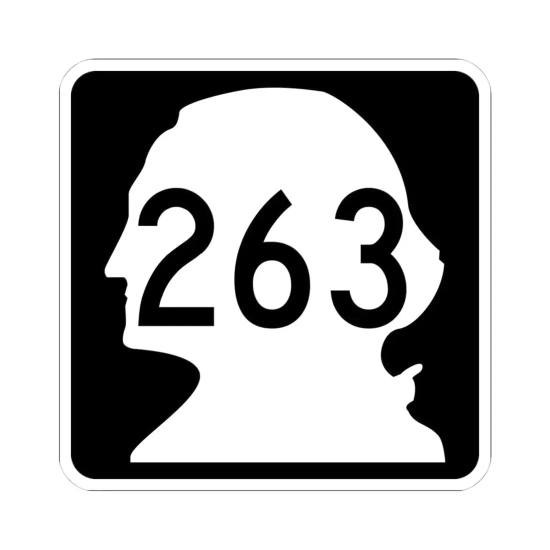 WA-263 (Washington) (Road Sign) STICKER Vinyl Kiss-Cut Decal 4 Inch White - The Sticker Space