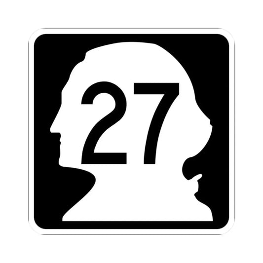 WA-27 (Washington) (Road Sign) STICKER Vinyl Kiss-Cut Decal 2 Inch White - The Sticker Space