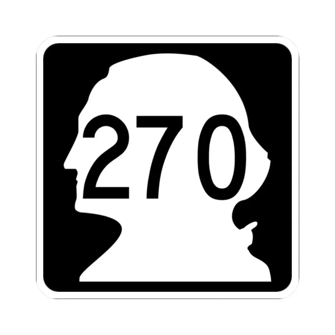 WA-270 (Washington) (Road Sign) STICKER Vinyl Kiss-Cut Decal 2 Inch White - The Sticker Space