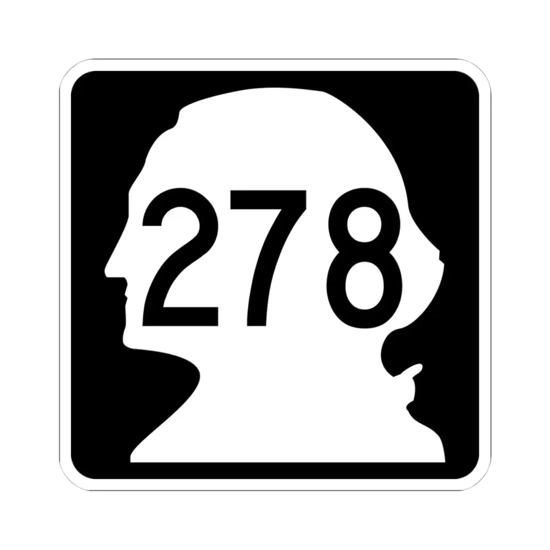 WA-278 (Washington) (Road Sign) STICKER Vinyl Kiss-Cut Decal 4 Inch White - The Sticker Space