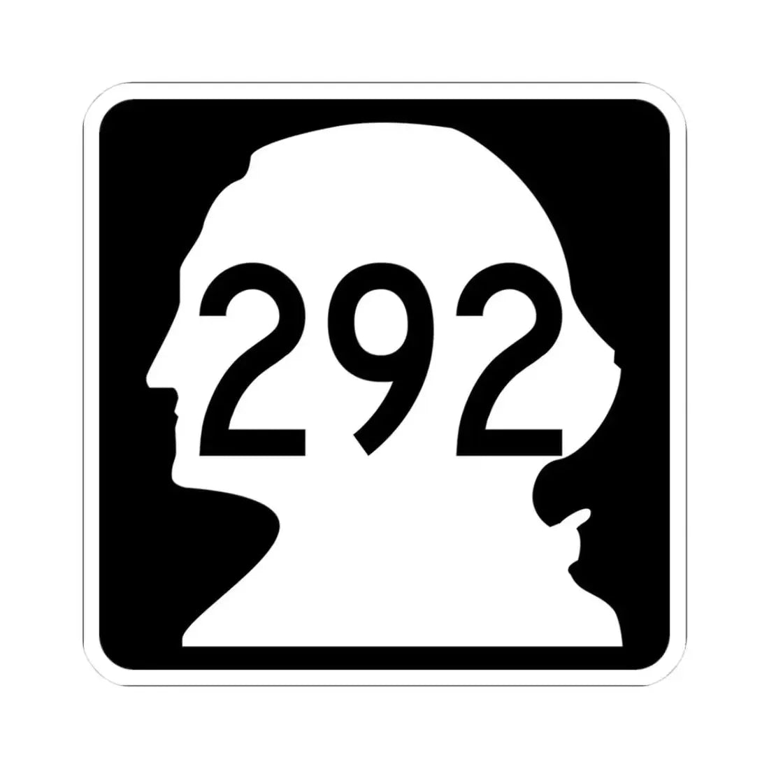 WA-292 (Washington) (Road Sign) STICKER Vinyl Kiss-Cut Decal 3 Inch White - The Sticker Space
