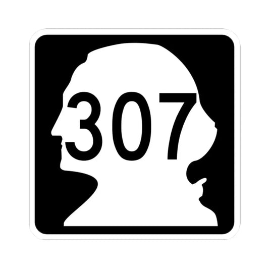 WA-307 (Washington) (Road Sign) STICKER Vinyl Kiss-Cut Decal 2 Inch White - The Sticker Space