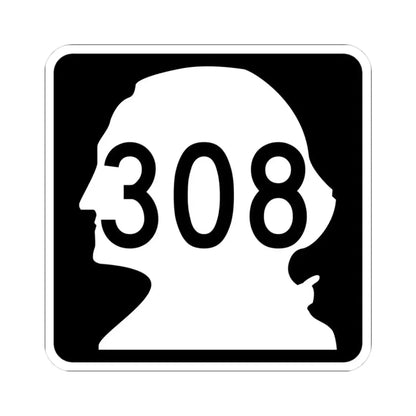 WA-308 (Washington) (Road Sign) STICKER Vinyl Kiss-Cut Decal 3 Inch White - The Sticker Space