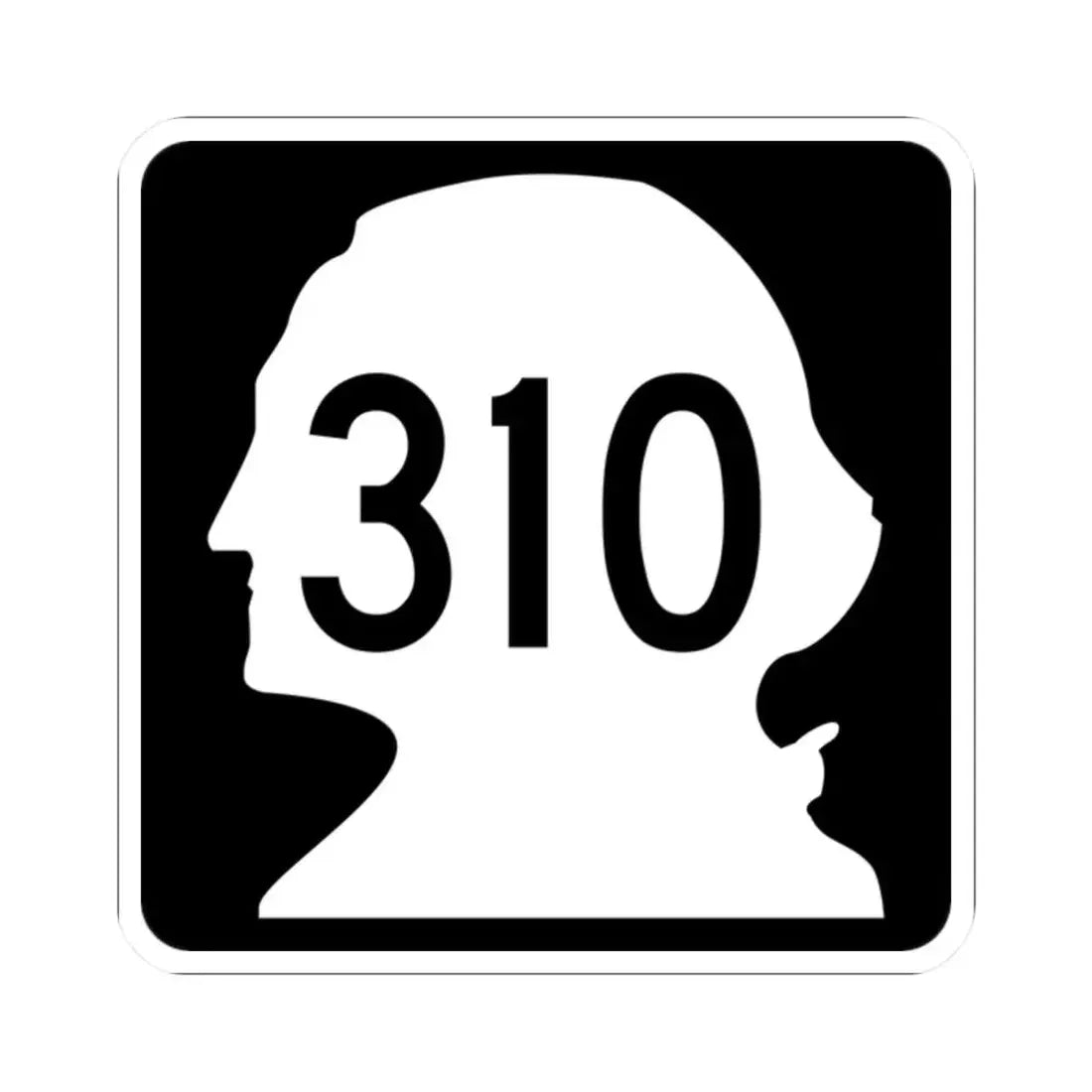 WA-310 (Washington) (Road Sign) STICKER Vinyl Kiss-Cut Decal 2 Inch White - The Sticker Space