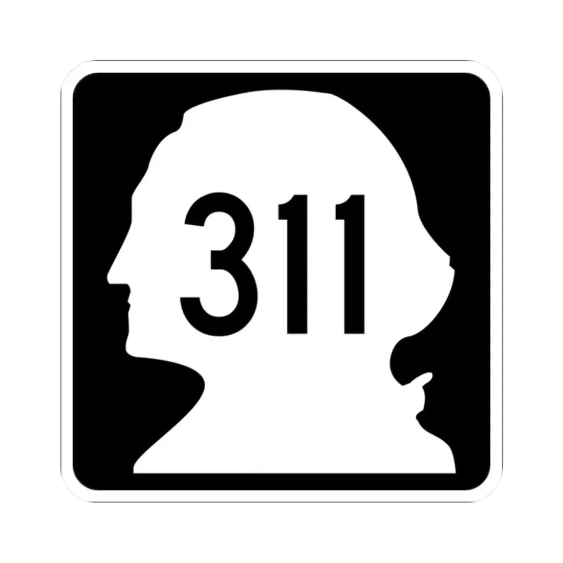 WA-311 (Washington) (Road Sign) STICKER Vinyl Kiss-Cut Decal 2 Inch White - The Sticker Space