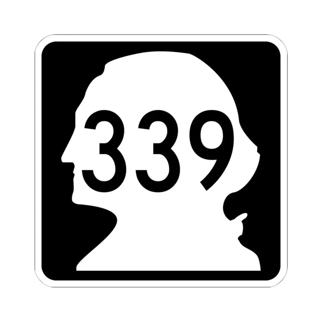 WA-339 (Washington) (Road Sign) STICKER Vinyl Kiss-Cut Decal 6 Inch White - The Sticker Space