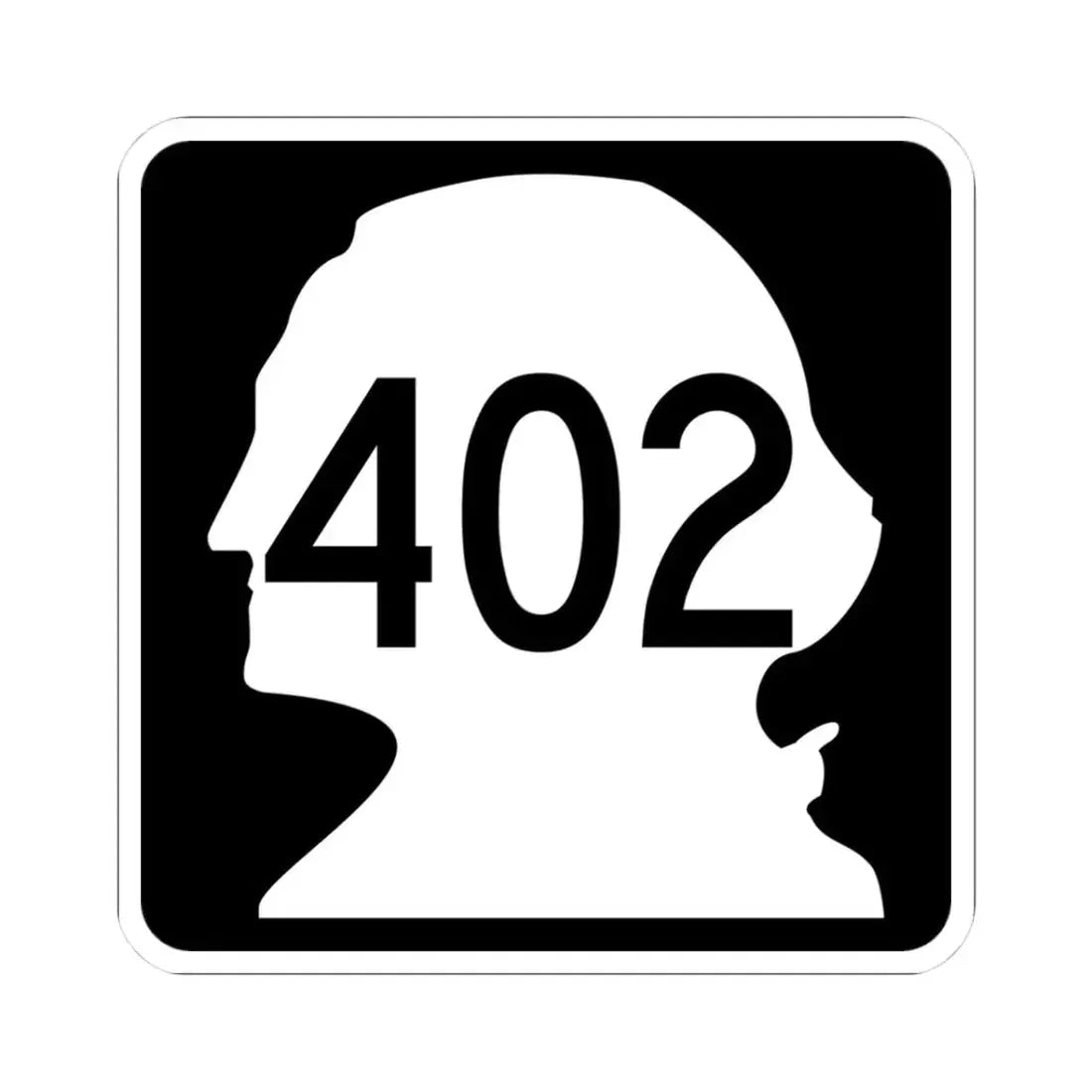 WA-402 (Washington) (Road Sign) STICKER Vinyl Kiss-Cut Decal 3 Inch White - The Sticker Space