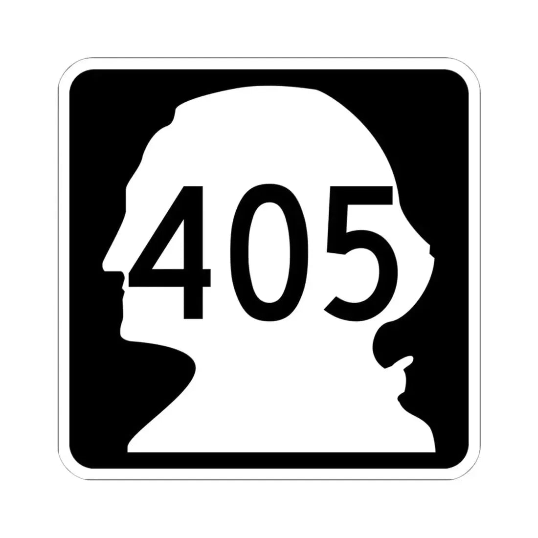 WA-405 (Washington) (Road Sign) STICKER Vinyl Kiss-Cut Decal 6 Inch White - The Sticker Space
