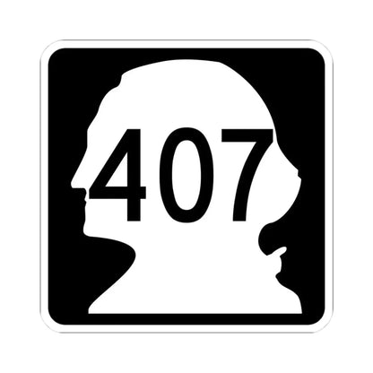 WA-407 (Washington) (Road Sign) STICKER Vinyl Kiss-Cut Decal 3 Inch White - The Sticker Space