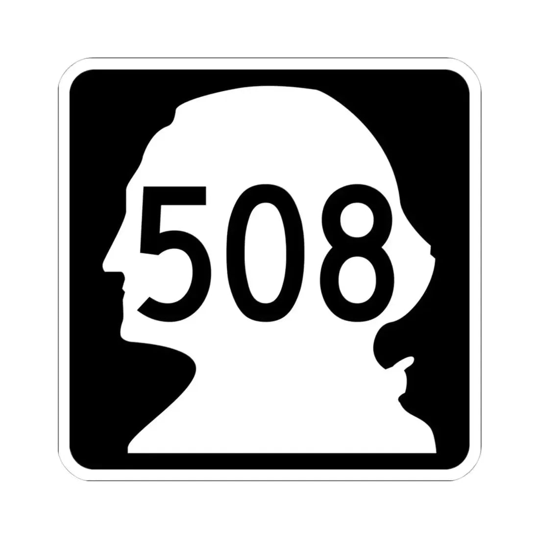 WA-508 (Washington) (Road Sign) STICKER Vinyl Kiss-Cut Decal 4 Inch White - The Sticker Space