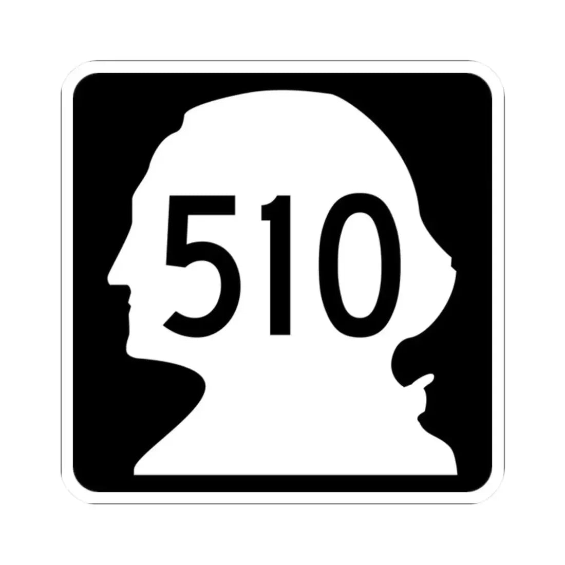 WA-510 (Washington) (Road Sign) STICKER Vinyl Kiss-Cut Decal 2 Inch White - The Sticker Space