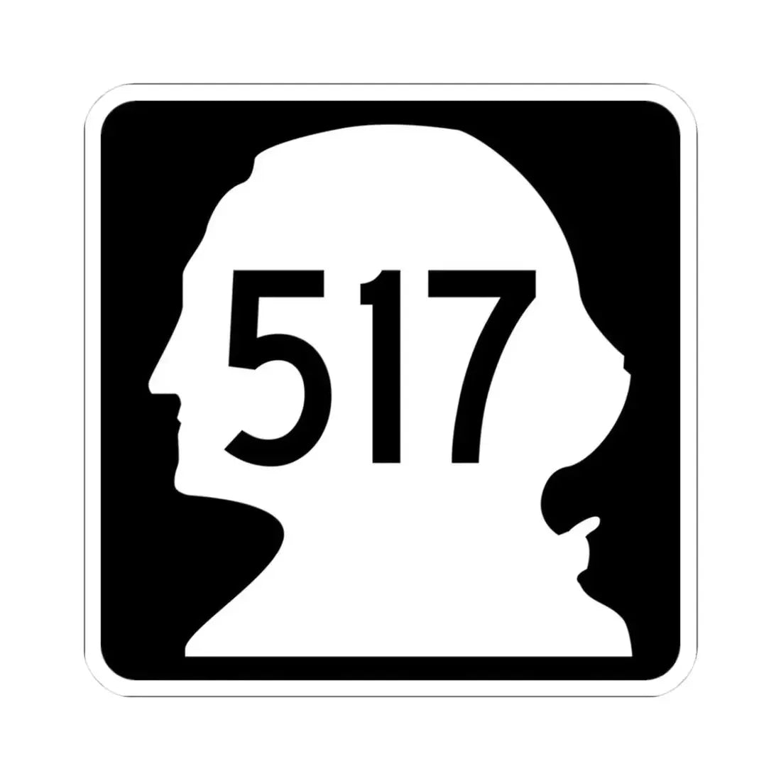 WA-517 (Washington) (Road Sign) STICKER Vinyl Kiss-Cut Decal 3 Inch White - The Sticker Space