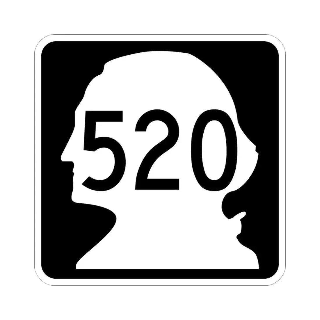 WA-520 (Washington) (Road Sign) STICKER Vinyl Kiss-Cut Decal 6 Inch White - The Sticker Space