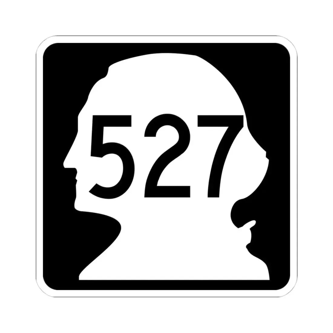 WA-527 (Washington) (Road Sign) STICKER Vinyl Kiss-Cut Decal 4 Inch White - The Sticker Space