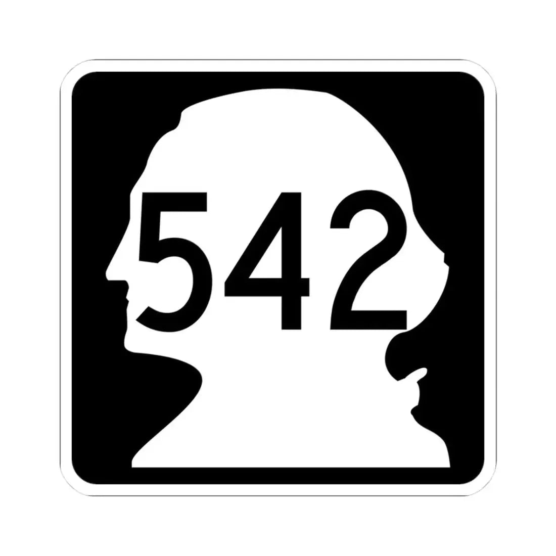 WA-542 (Washington) (Road Sign) STICKER Vinyl Kiss-Cut Decal 3 Inch White - The Sticker Space