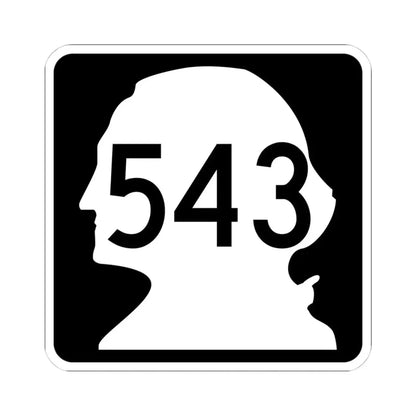 WA-543 (Washington) (Road Sign) STICKER Vinyl Kiss-Cut Decal 4 Inch White - The Sticker Space