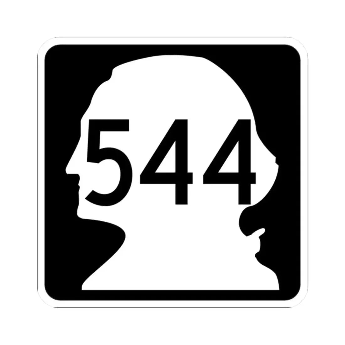 WA-544 (Washington) (Road Sign) STICKER Vinyl Kiss-Cut Decal 2 Inch White - The Sticker Space