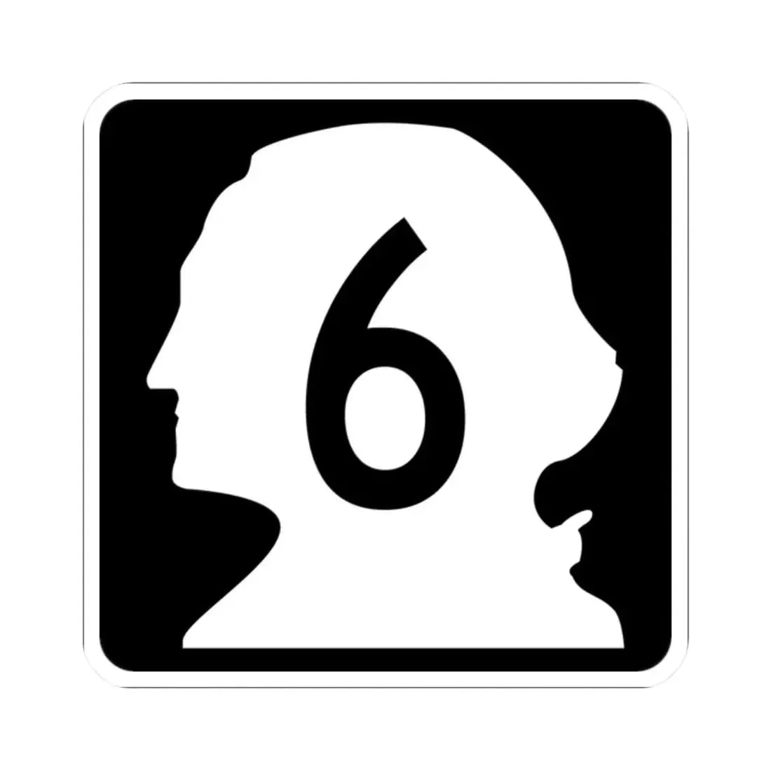 WA-6 (Washington) (Road Sign) STICKER Vinyl Kiss-Cut Decal 2 Inch White - The Sticker Space